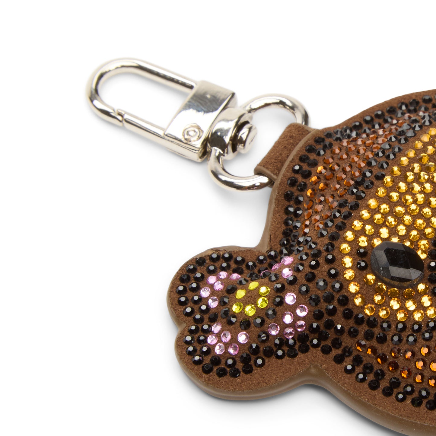 A Bathing Ape Crystalstone Baby Lisa Mirror Keychain L (Brown)