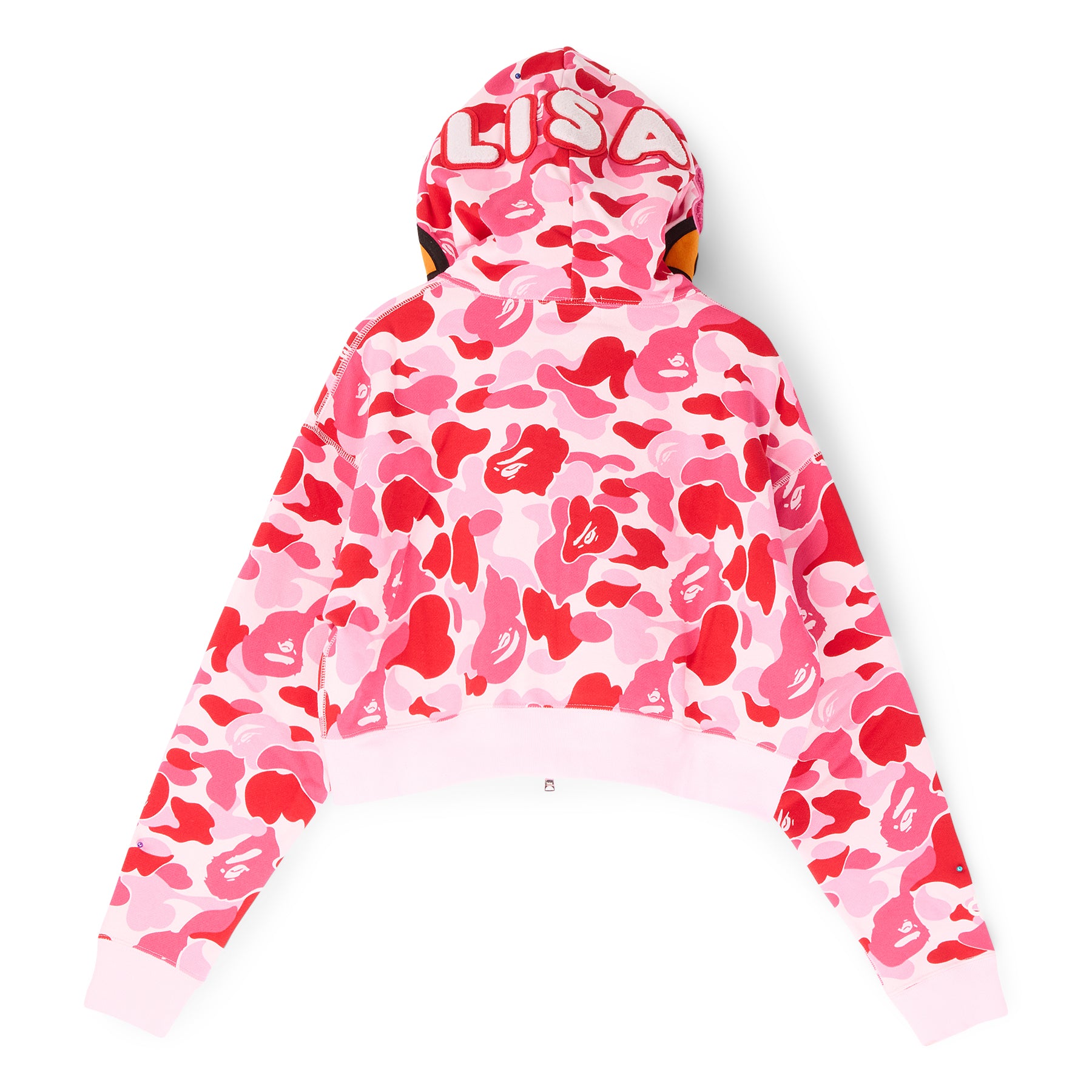 A Bathing Ape ABC Camo Baby Lisa Cropped Full Zip Hood (Pink)