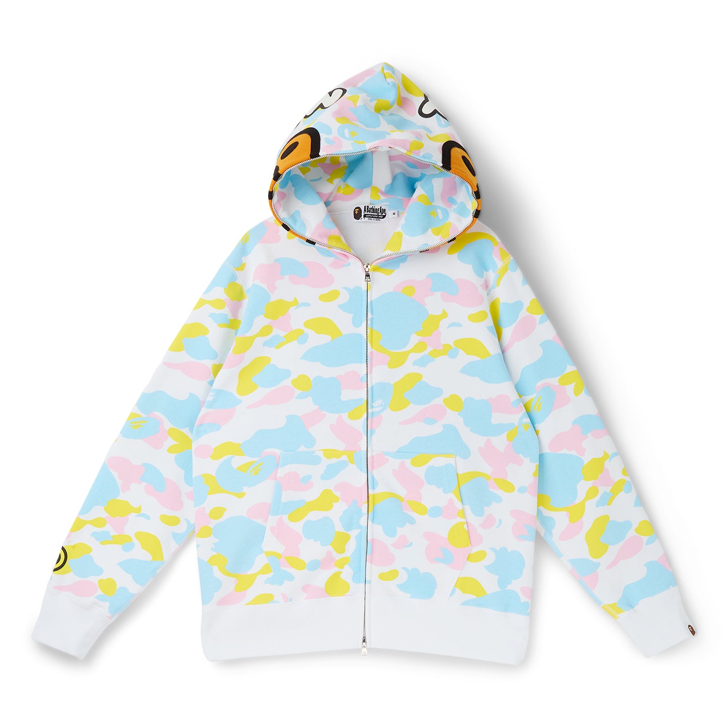 A Bathing Ape New Multi Camo Baby Milo Regular Fit Full Zip Hoodie M (White)