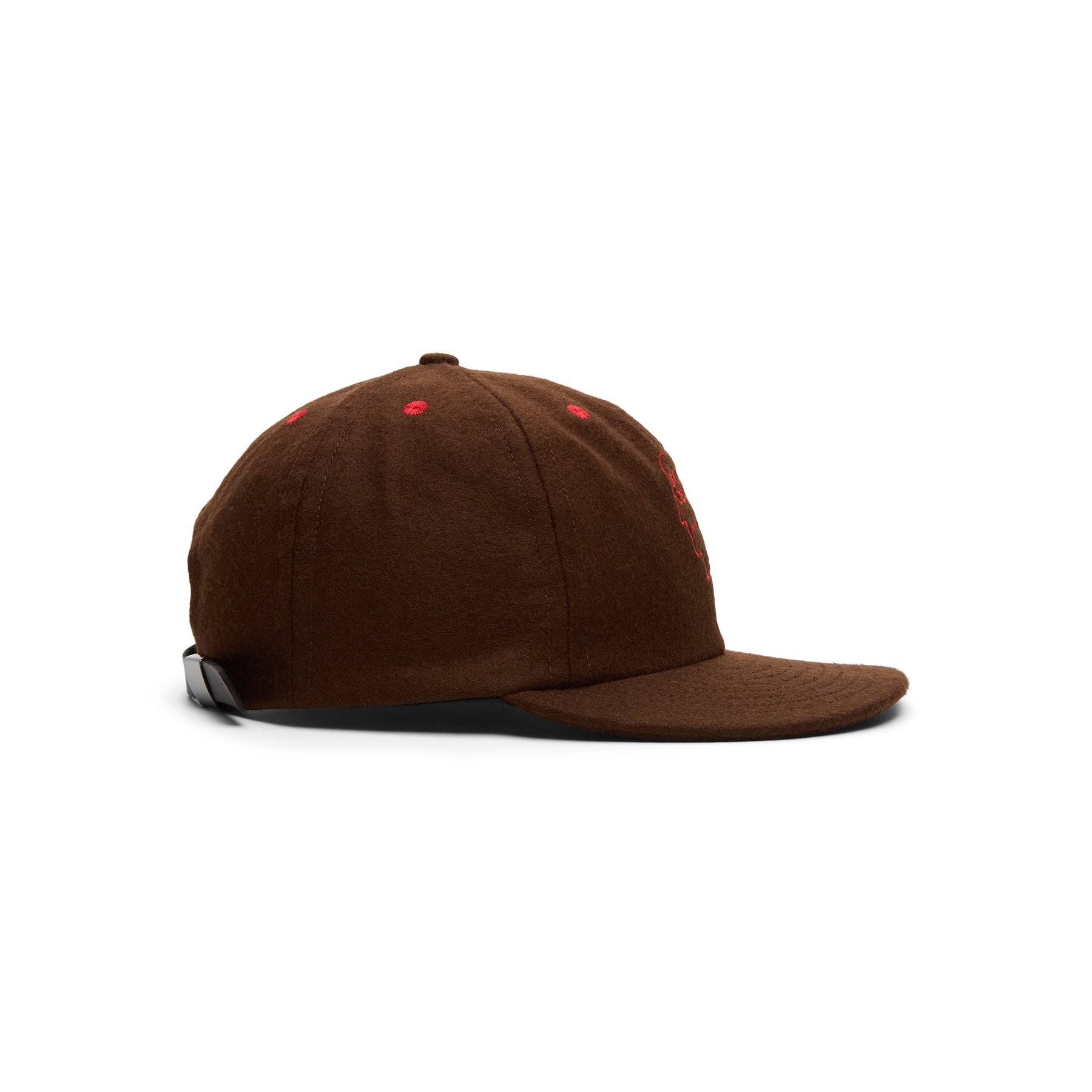 Brain Dead Flannel Classic Logohead 6 Panel Hat (Brown)