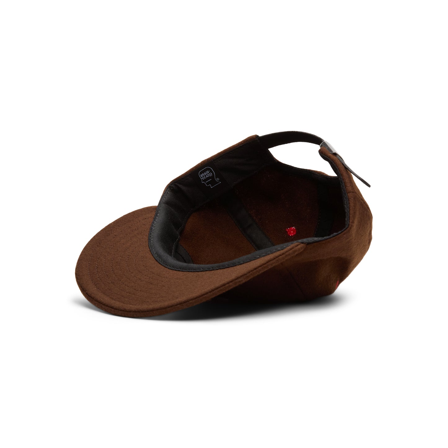 Brain Dead Flannel Classic Logohead 6 Panel Hat (Brown)