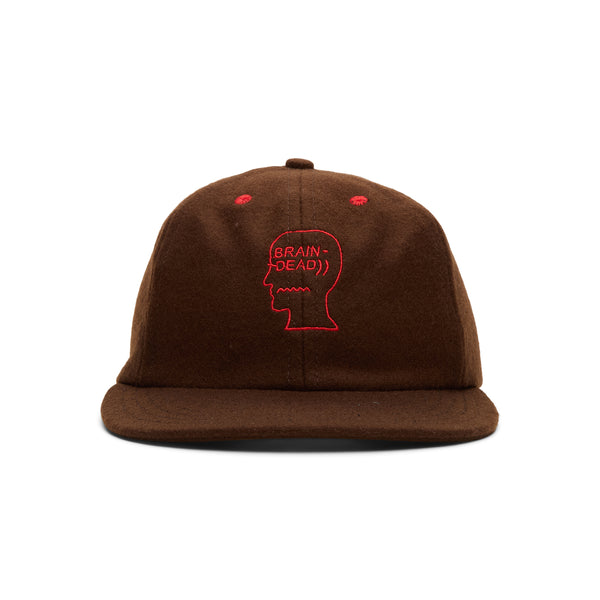 Brain Dead Flannel Classic Logohead 6 Panel Hat (Brown) – CNCPTS