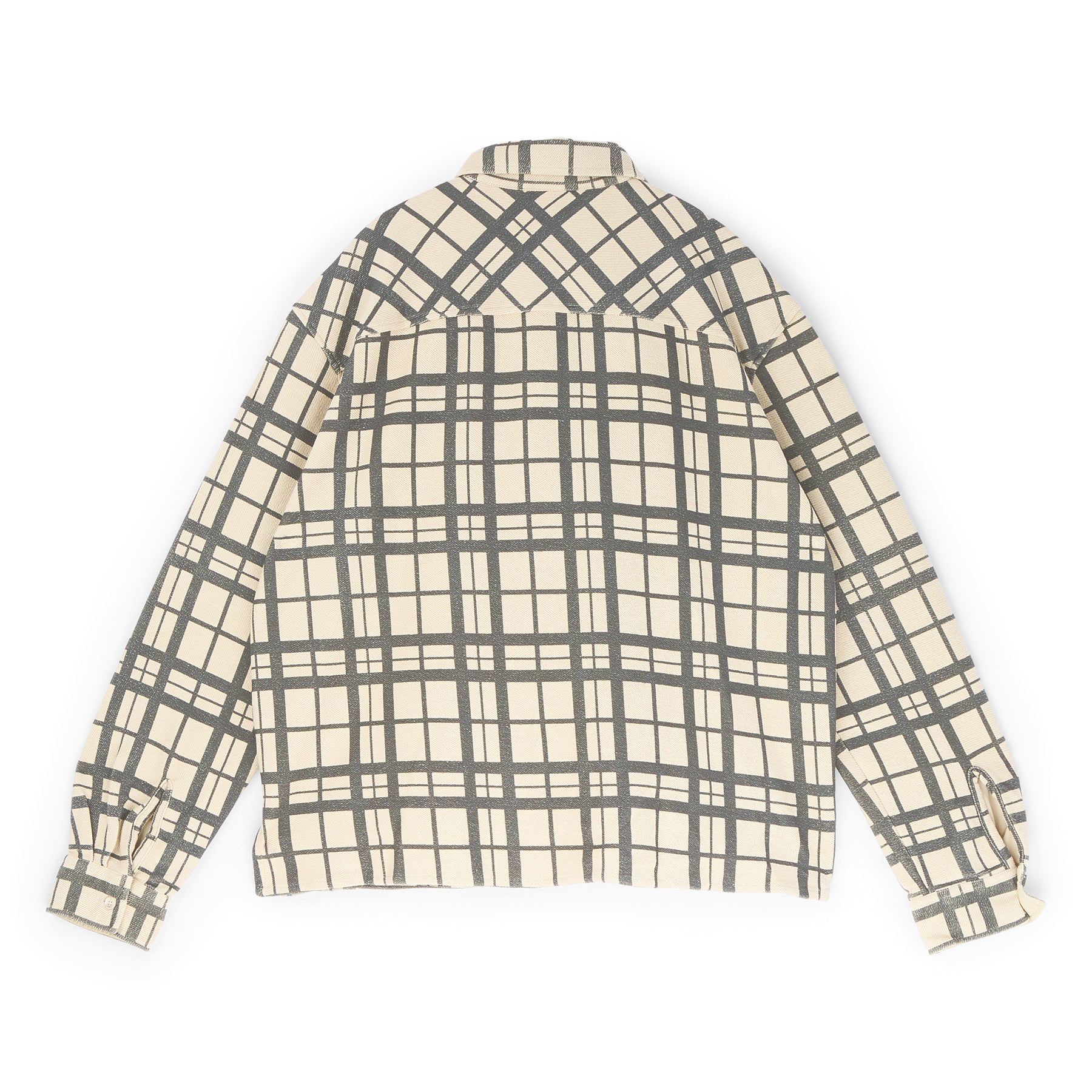 Brain Dead Plaid French Terry Button Up (Sand)