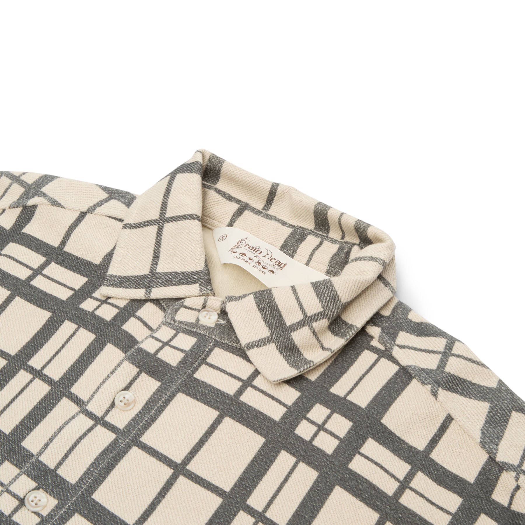 Brain Dead Plaid French Terry Button Up (Sand) – CNCPTS