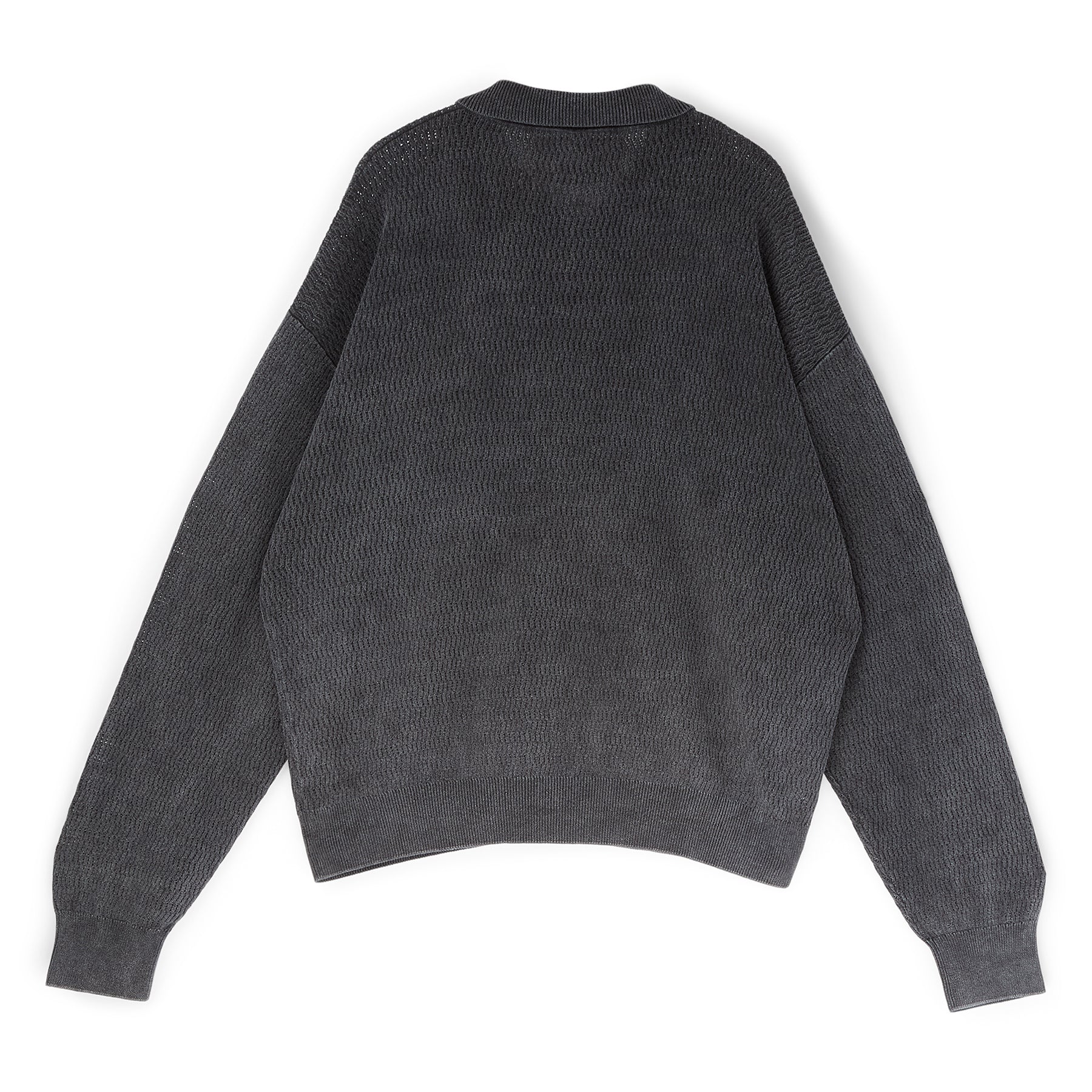 Brain Dead Pigment Dye Long Sleeve Polo Sweater (Ink) – CNCPTS
