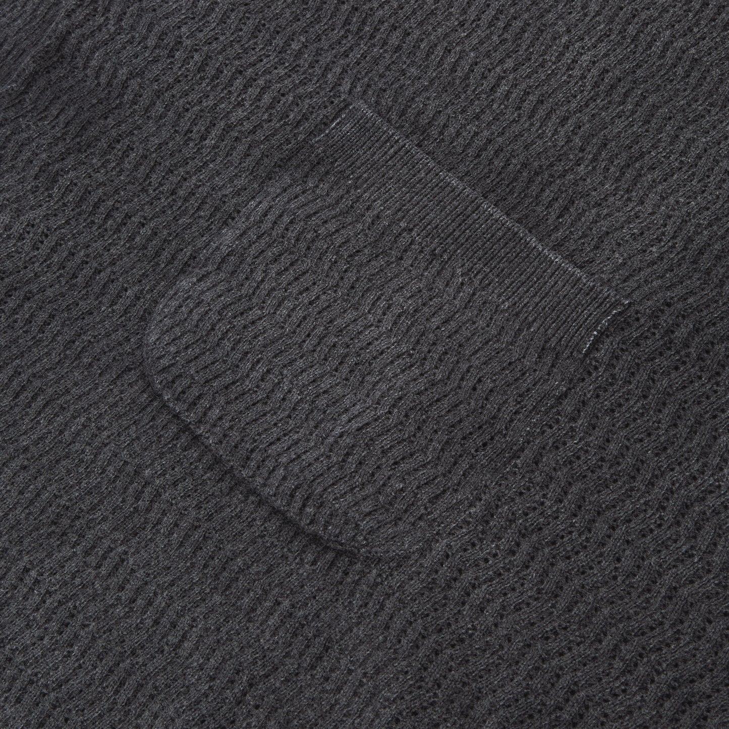 Brain Dead Pigment Dye Long Sleeve Polo Sweater (Ink)