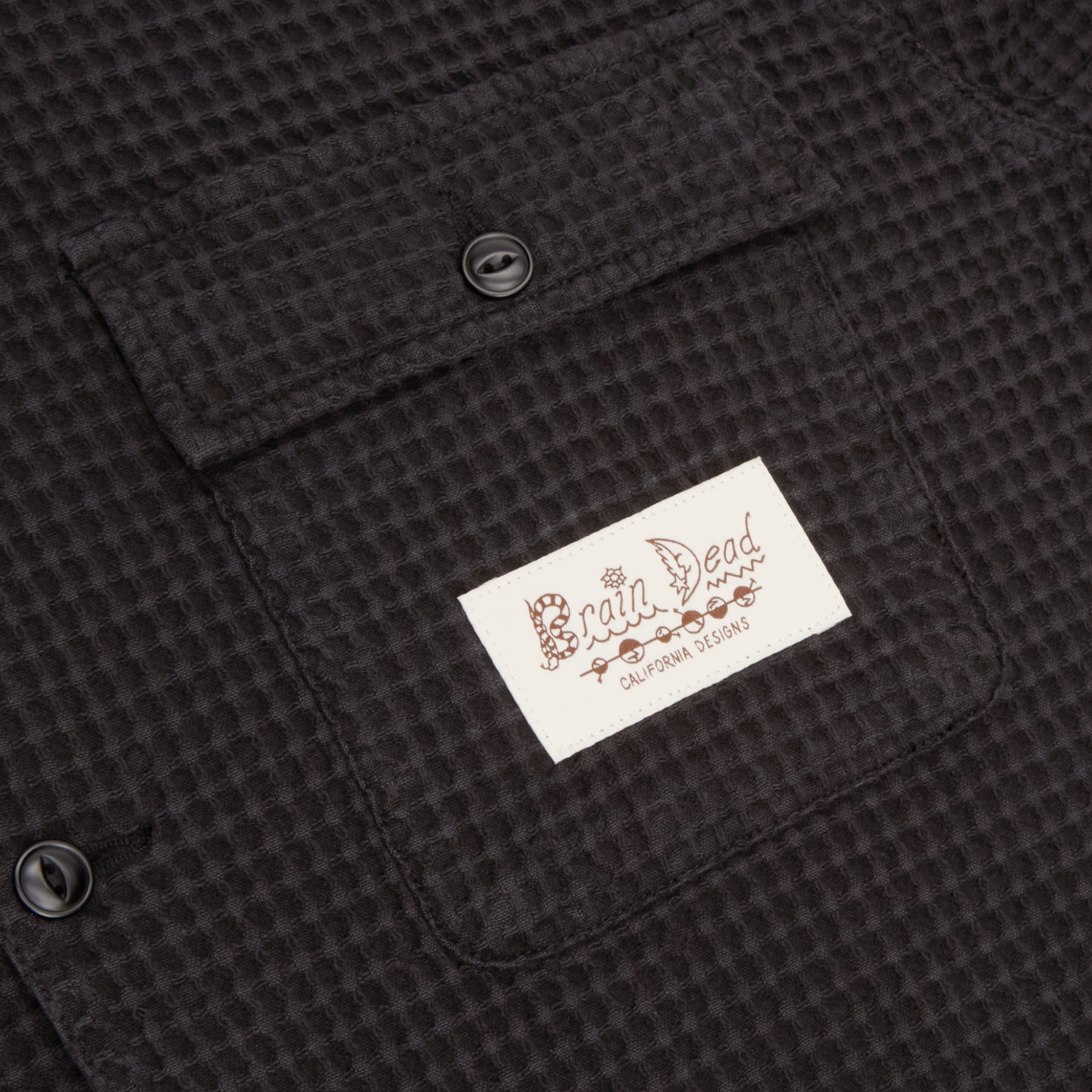 Brain Dead Waffle Button Front Shirt (Black) – CNCPTS