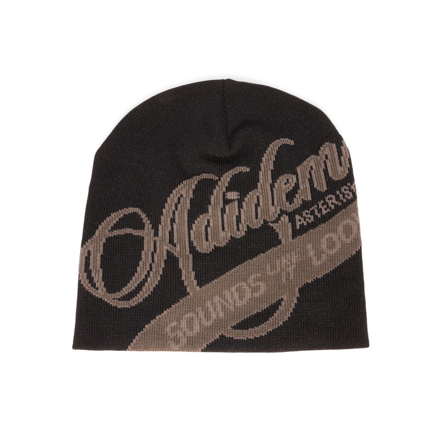 Adidem Asterisks Cursive Script Beanie (Black)