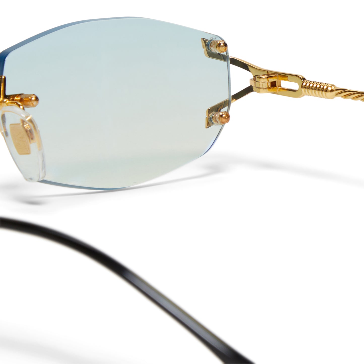Vintage Frames Aspen Rimless Drill Mount (Yellow Gold/Blue Gradient Flash)