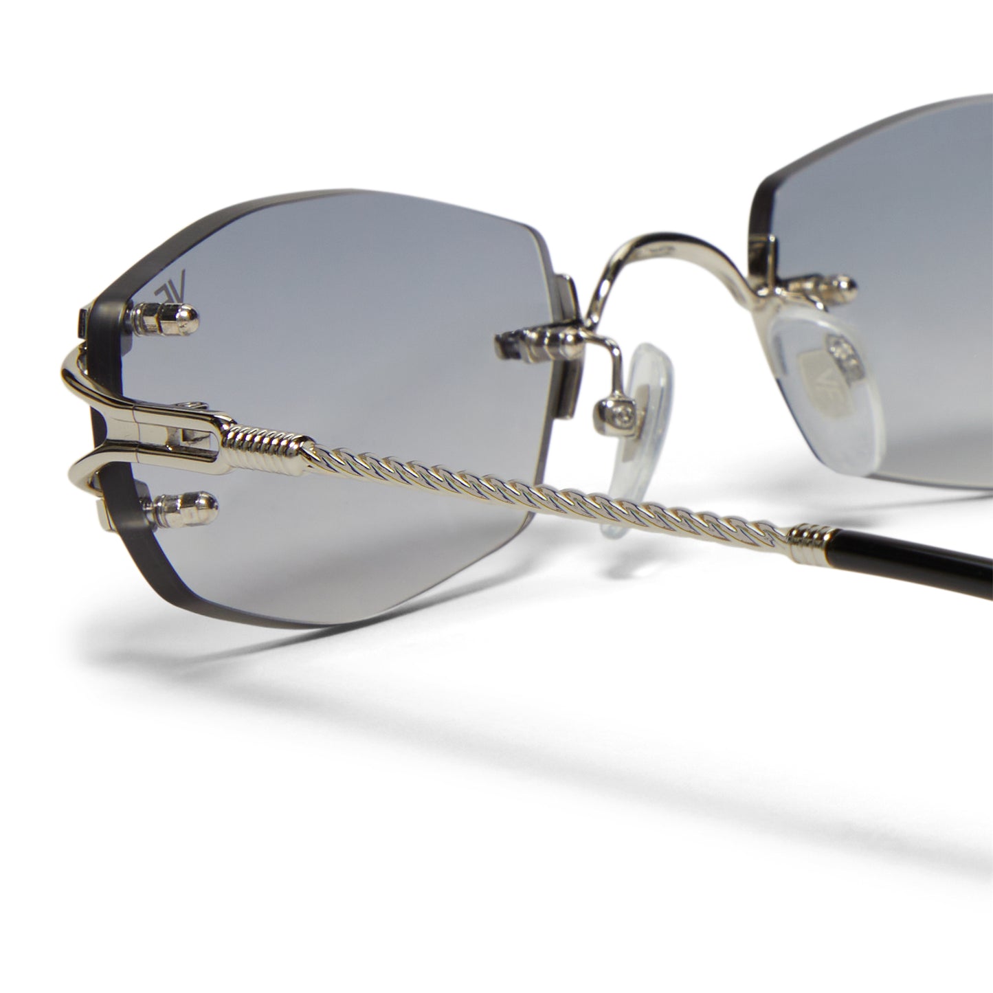 Vintage Frames Aspen Rimless Drill Mount (White Gold/Asphalt Gradient)