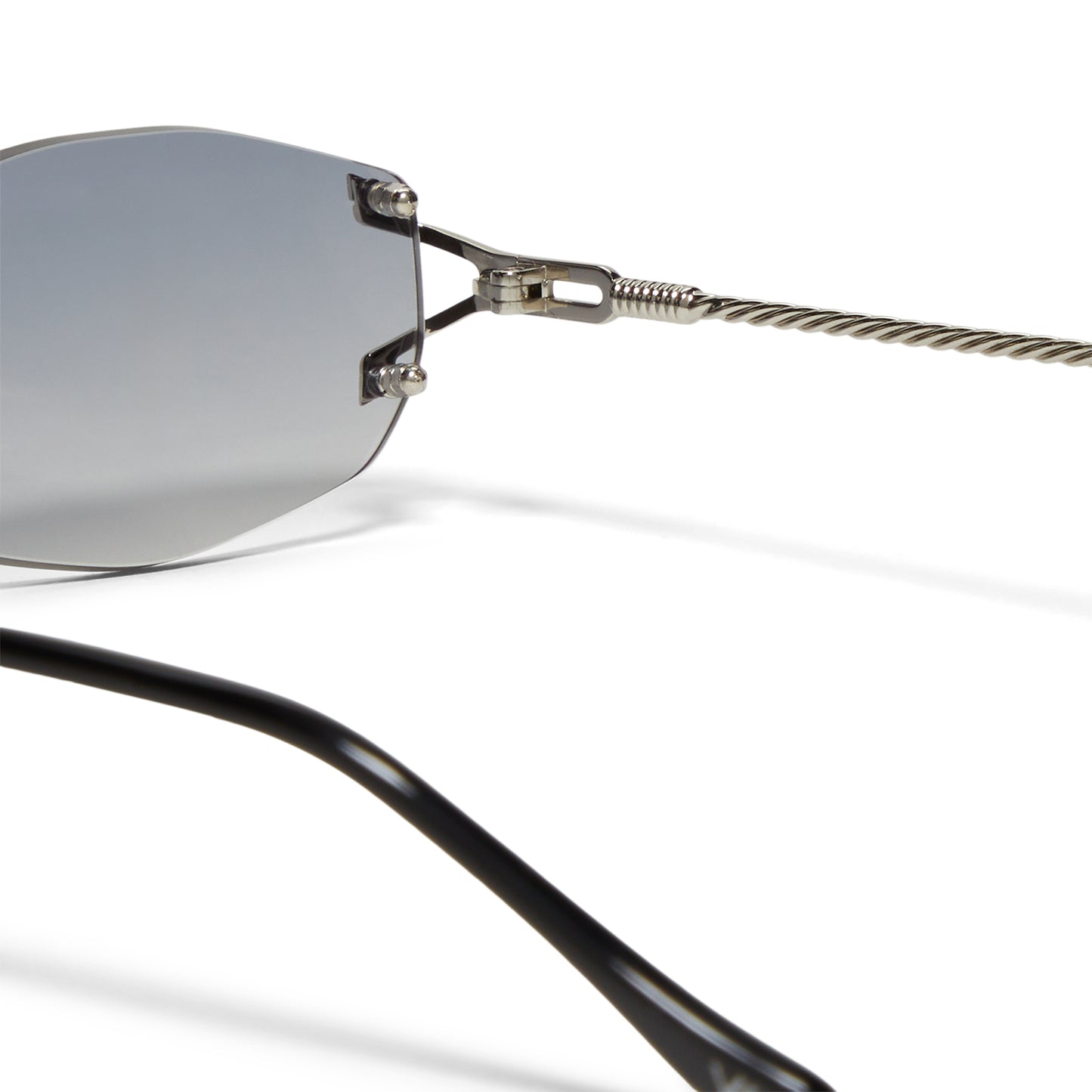 Vintage Frames Aspen Rimless Drill Mount (White Gold/Asphalt Gradient)