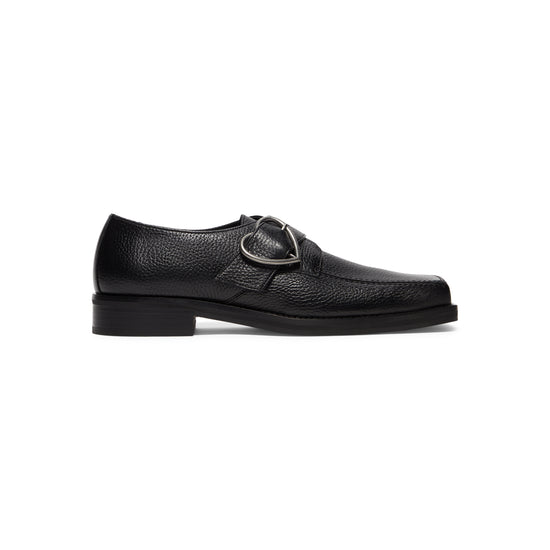 Martine Rose Square Toe Buckle Loafer (Black)