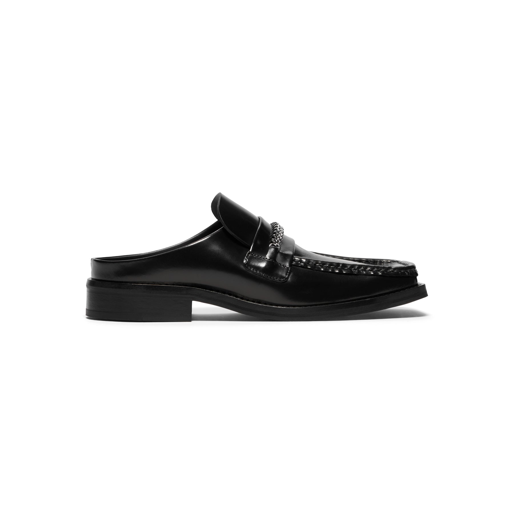 Martine Rose Square Toe Mule (Black)