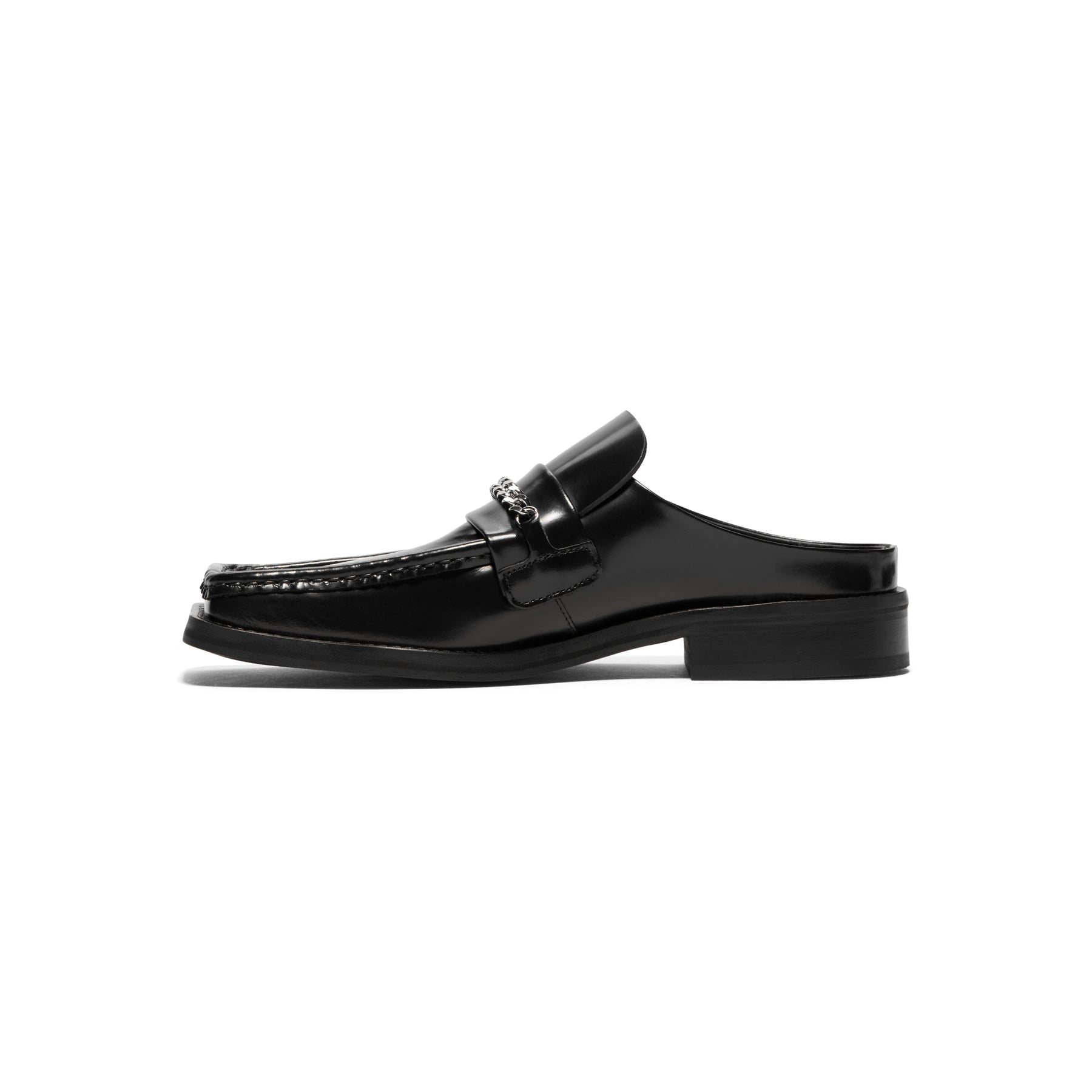 Martine Rose Square Toe Mule (Black)