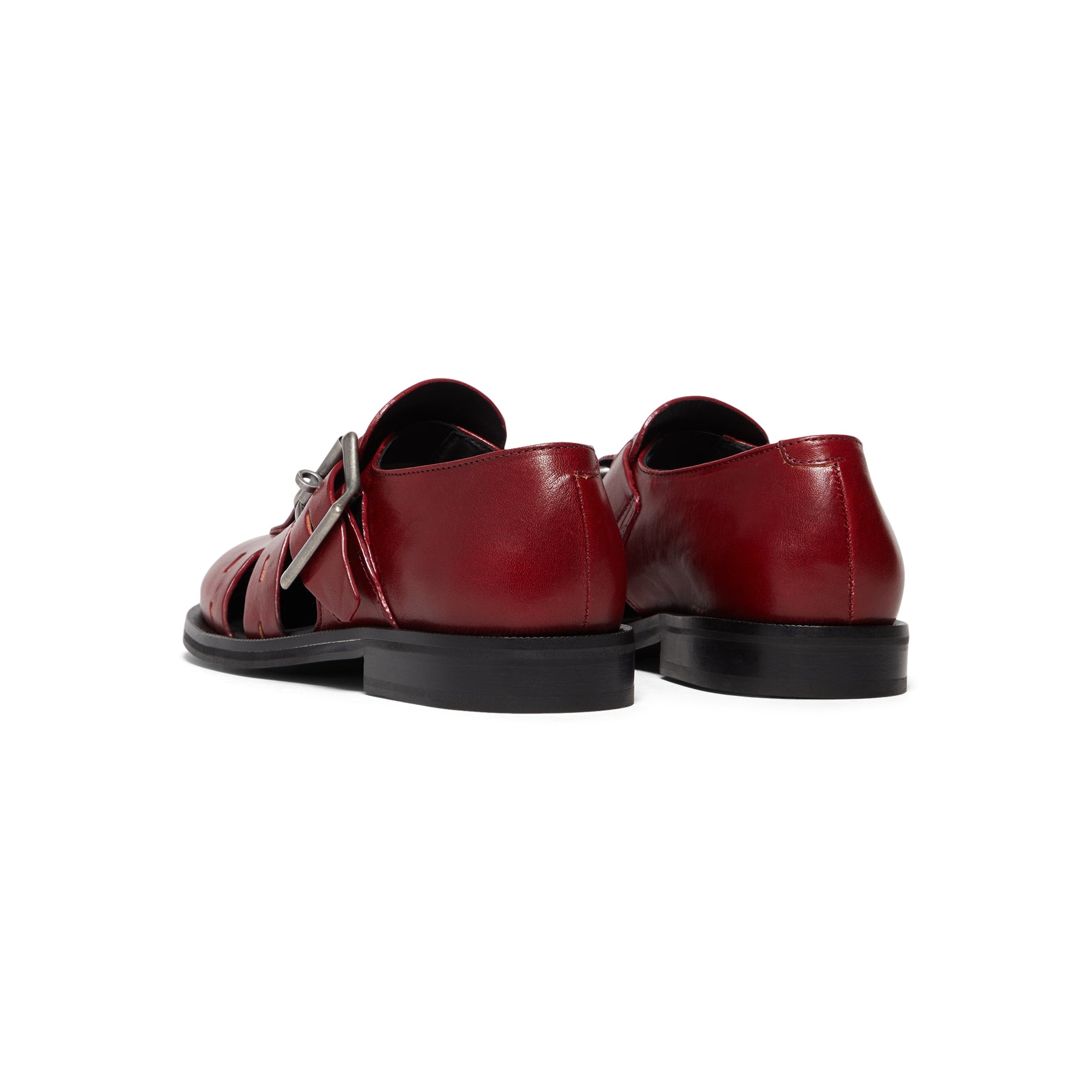 Martine Rose Bondage Belt Sandal (Red Oxblood)