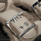 GANNI Feminine Buckle Flat Sandal Fur (Taos Taupe)