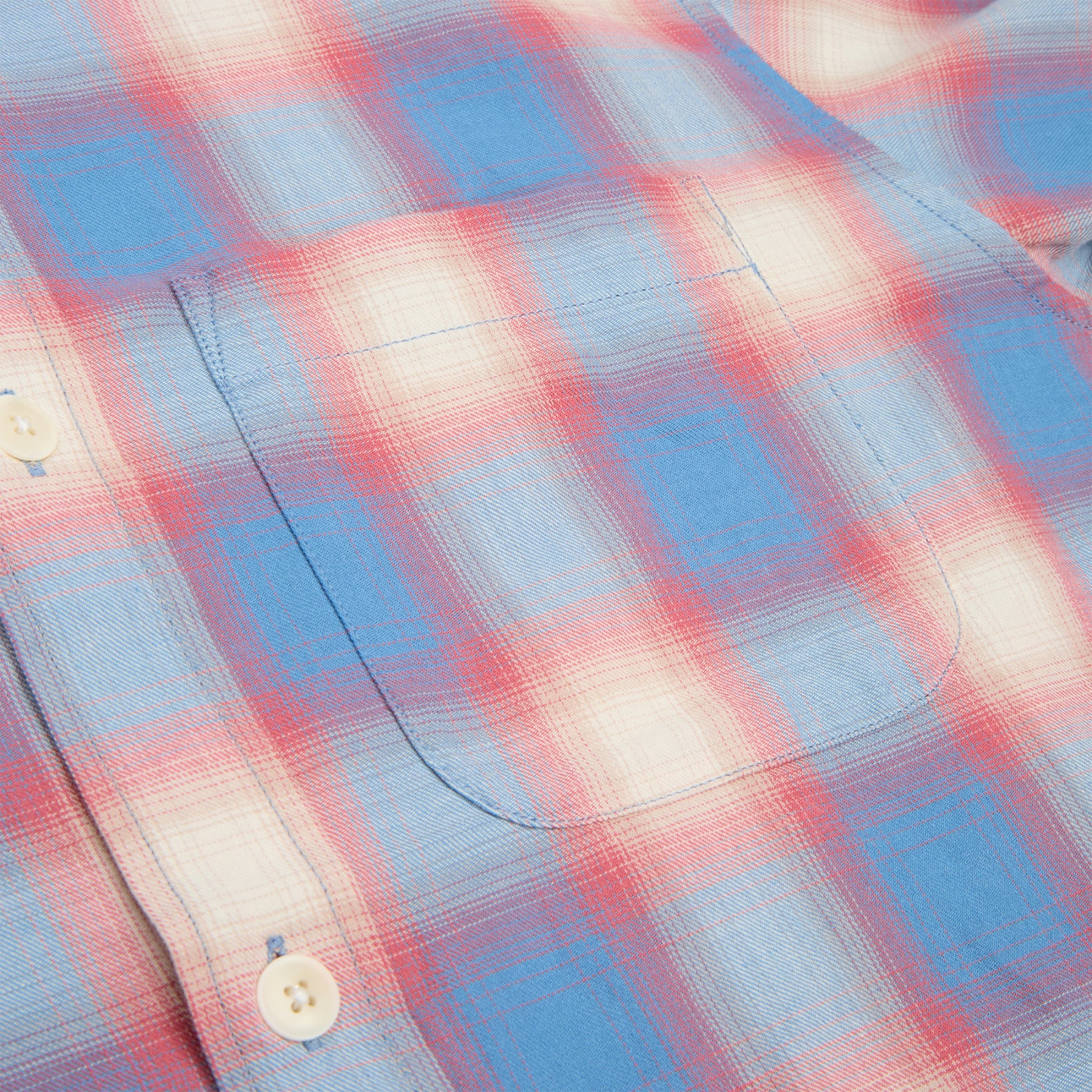 Stussy Beach Ombre Plaid Shirt (Blue) – CNCPTS