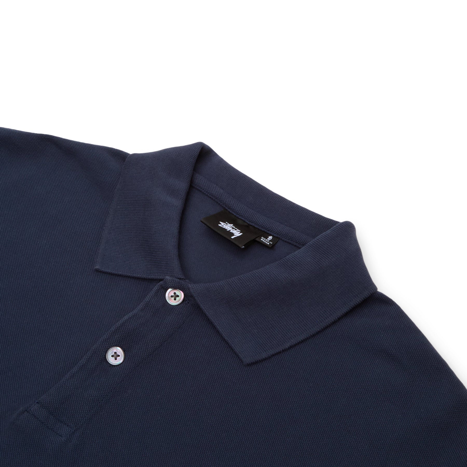 Stussy Classic Pique Polo (Navy) – CNCPTS