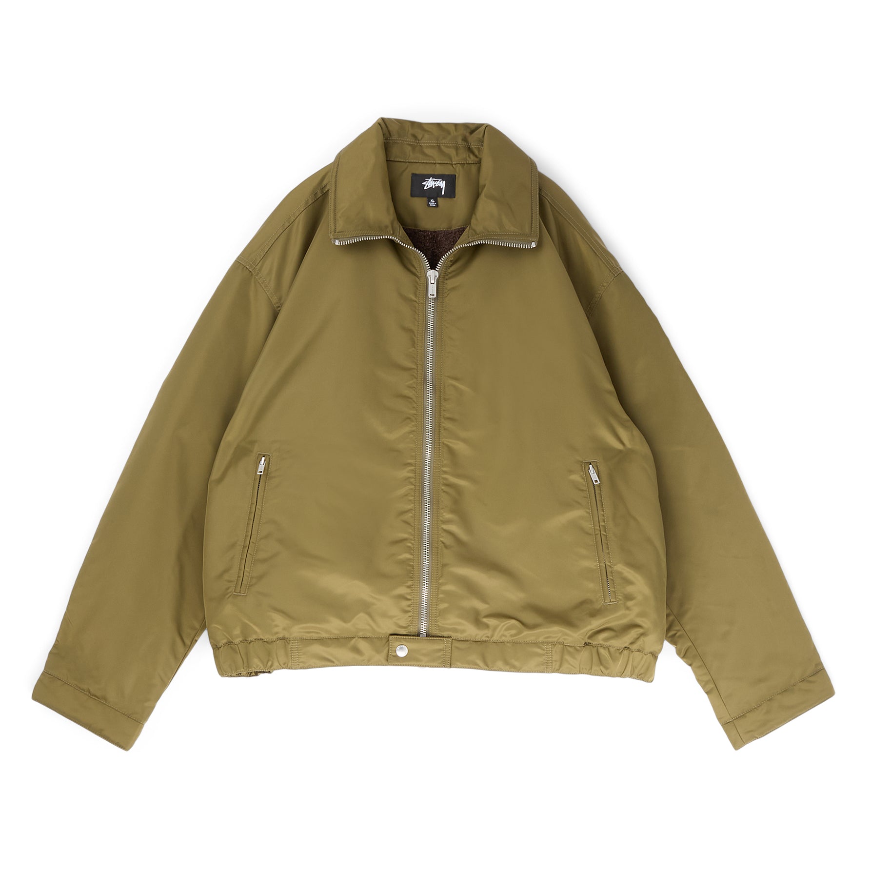 Stussy Pile Lined Zip Jacket (Olive)