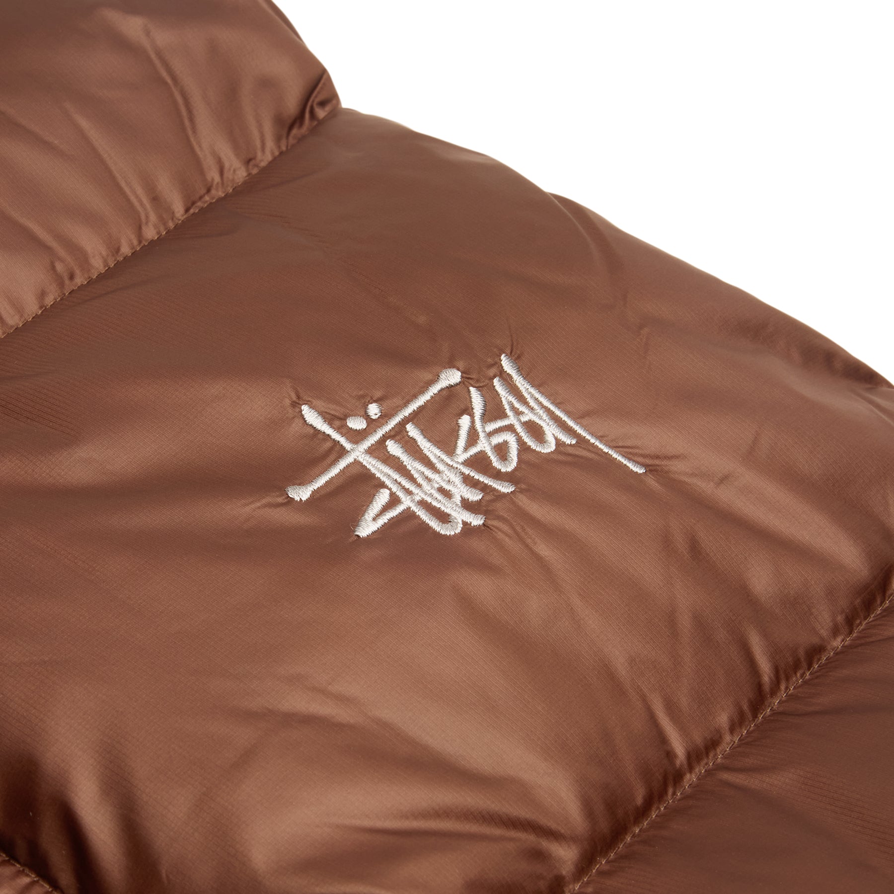 Stussy Micro Ripstop Down Vest (Brown)