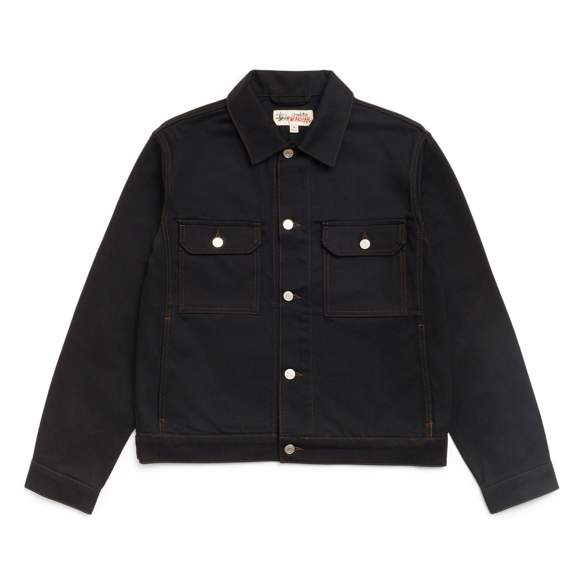 Stussy Trucker Denim (Raw Black Contrast Stitch)