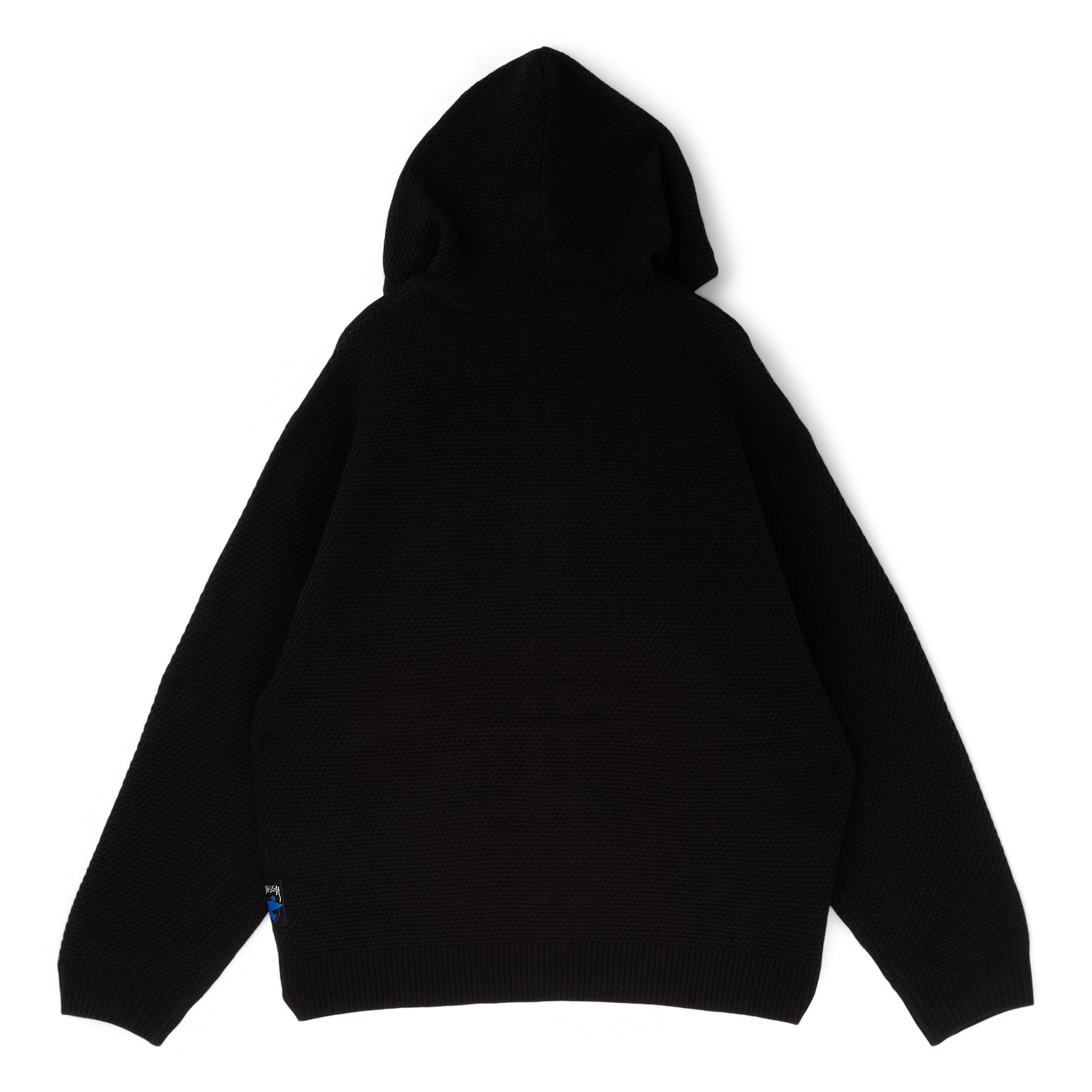 Stussy Textured Zip Hooded Sweater (Black)