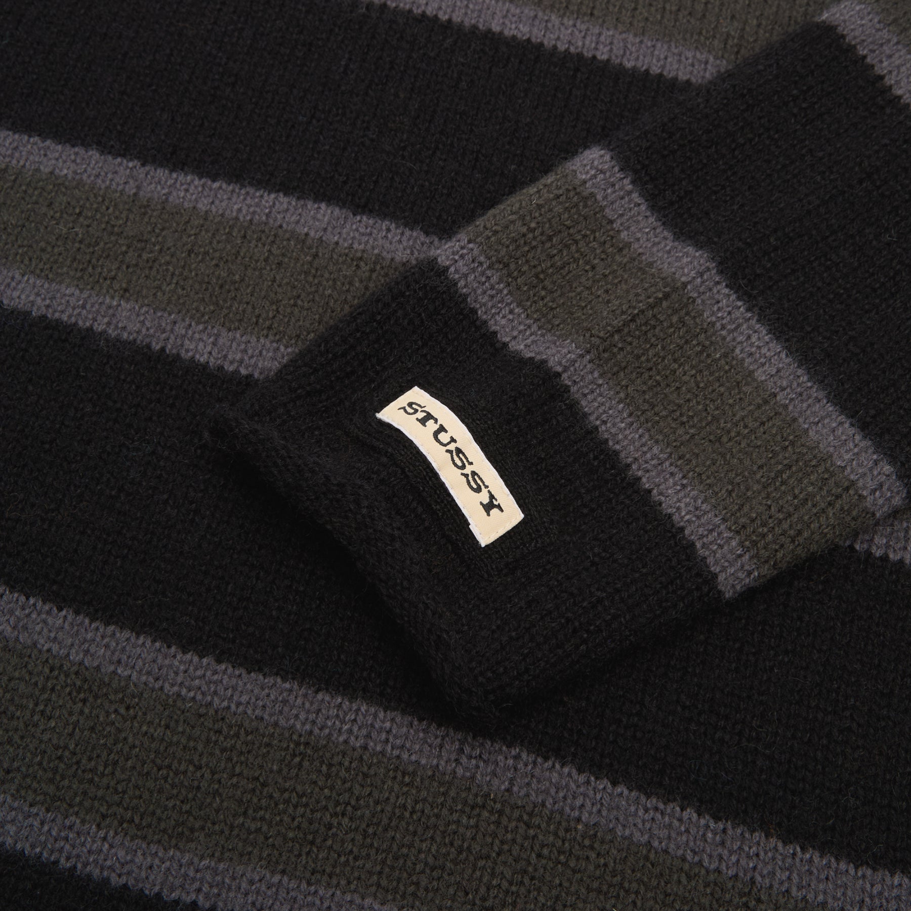 Stussy Striped Wool Sweater (Black) – CNCPTS