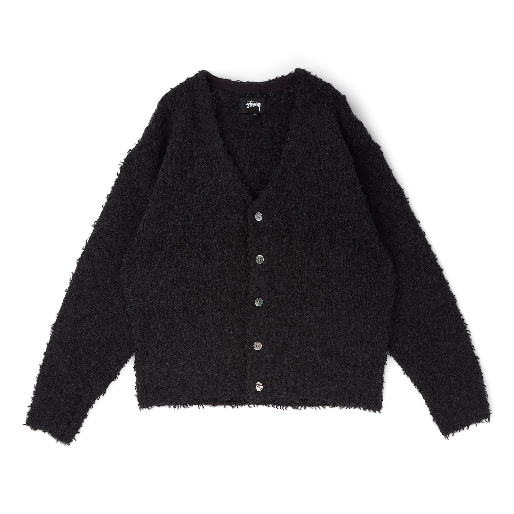 Stussy Textured Cardigan (Black) – CNCPTS