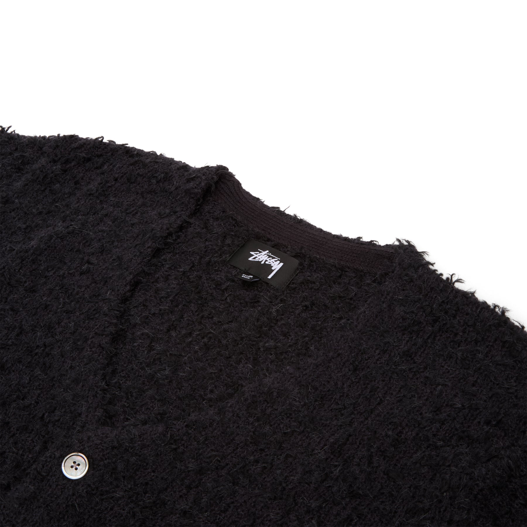 Stussy Textured Cardigan (Black) – CNCPTS