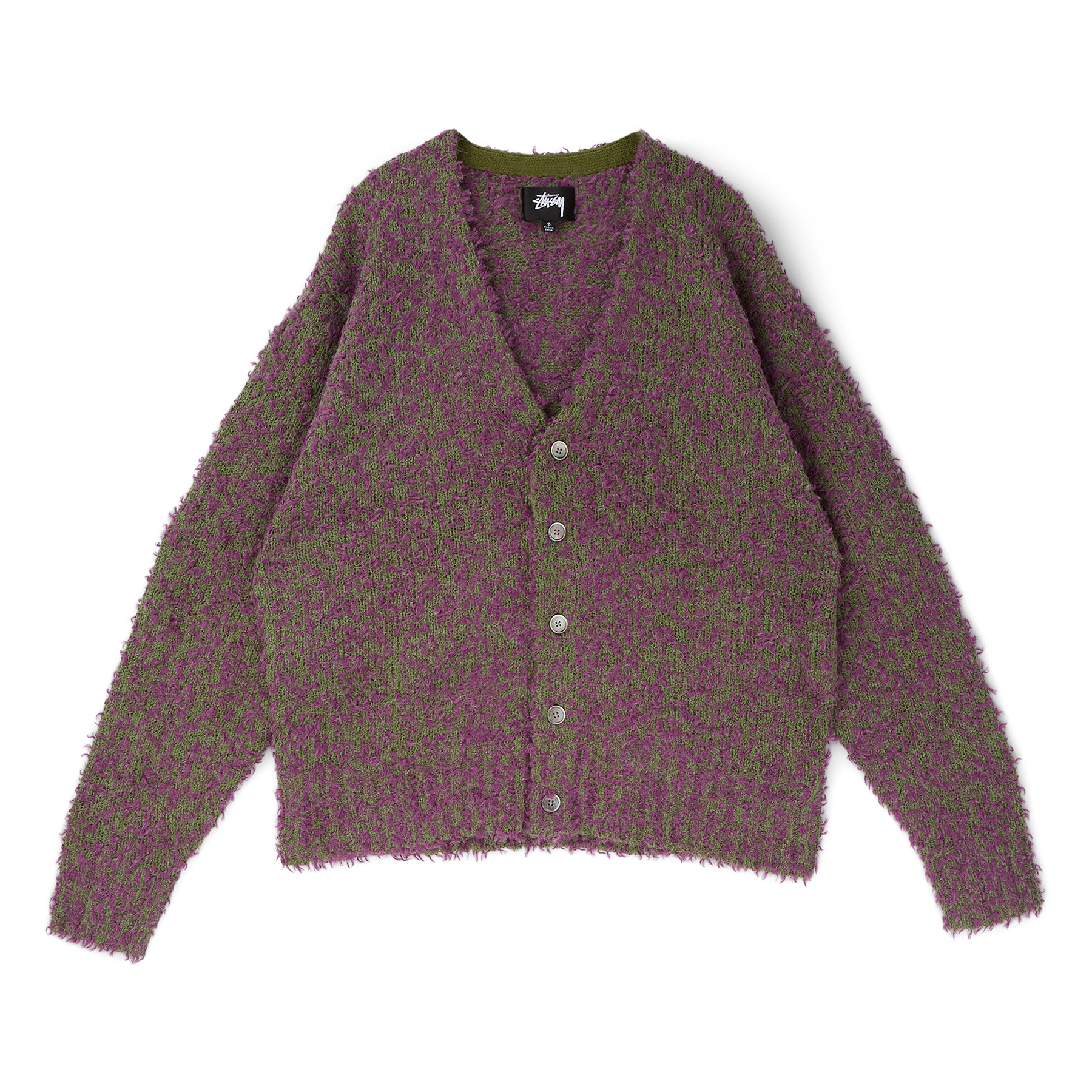 Stussy Textured Cardigan (Purple/Green) – CNCPTS