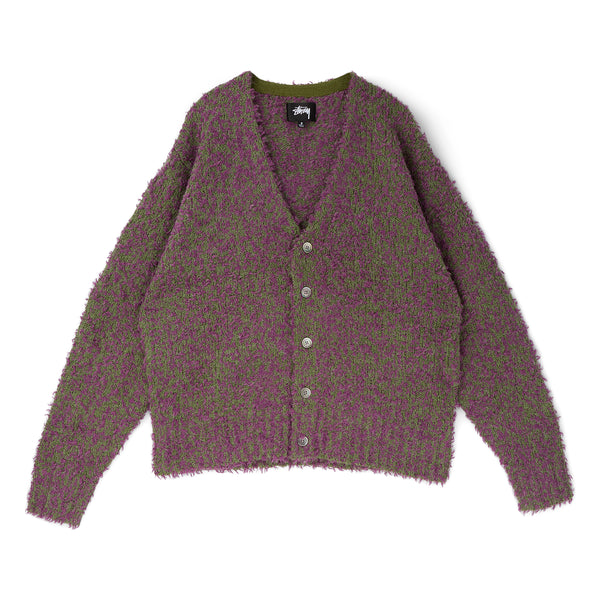 Stussy Textured Cardigan (Purple/Green) – CNCPTS