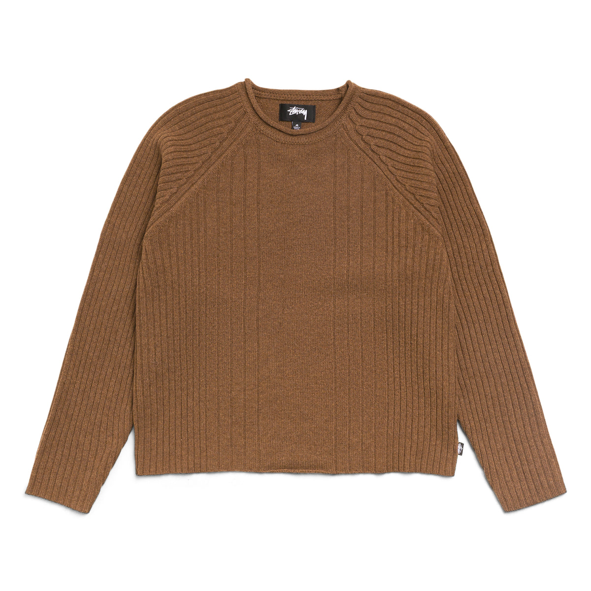 Stussy Merino Roll Neck Sweater (Brown)