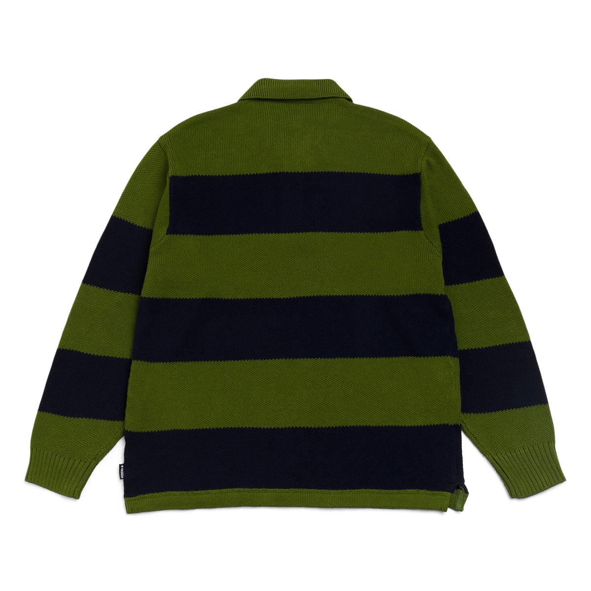 Stussy Pique Knit Stripe Rugby (Olive)