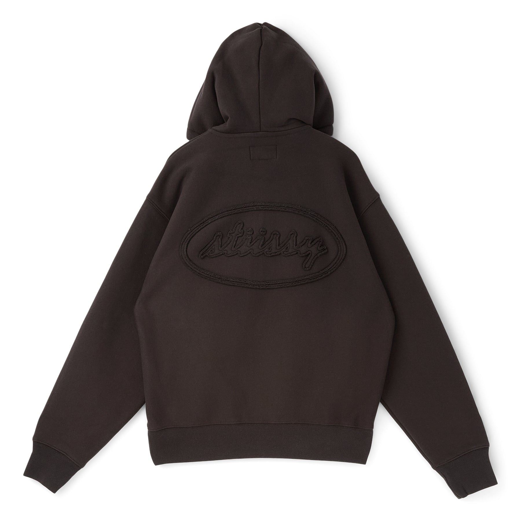Stussy Cursive Applique Zip Hood (Black)