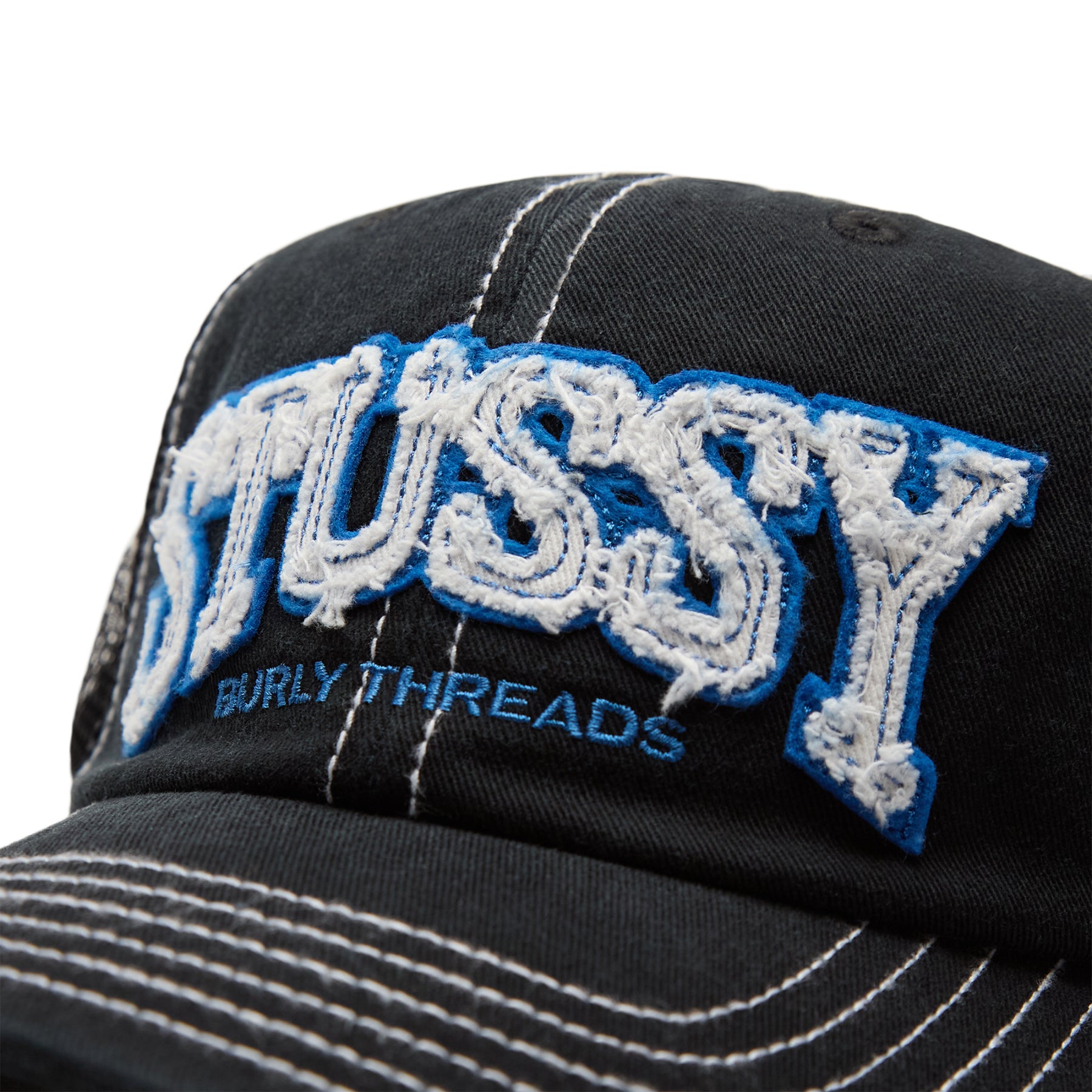 STUSSY BURLY THREADS メッシュキャップ 帽子 Stussy Md Burly Threads Trucker (Black) – CNCPTS