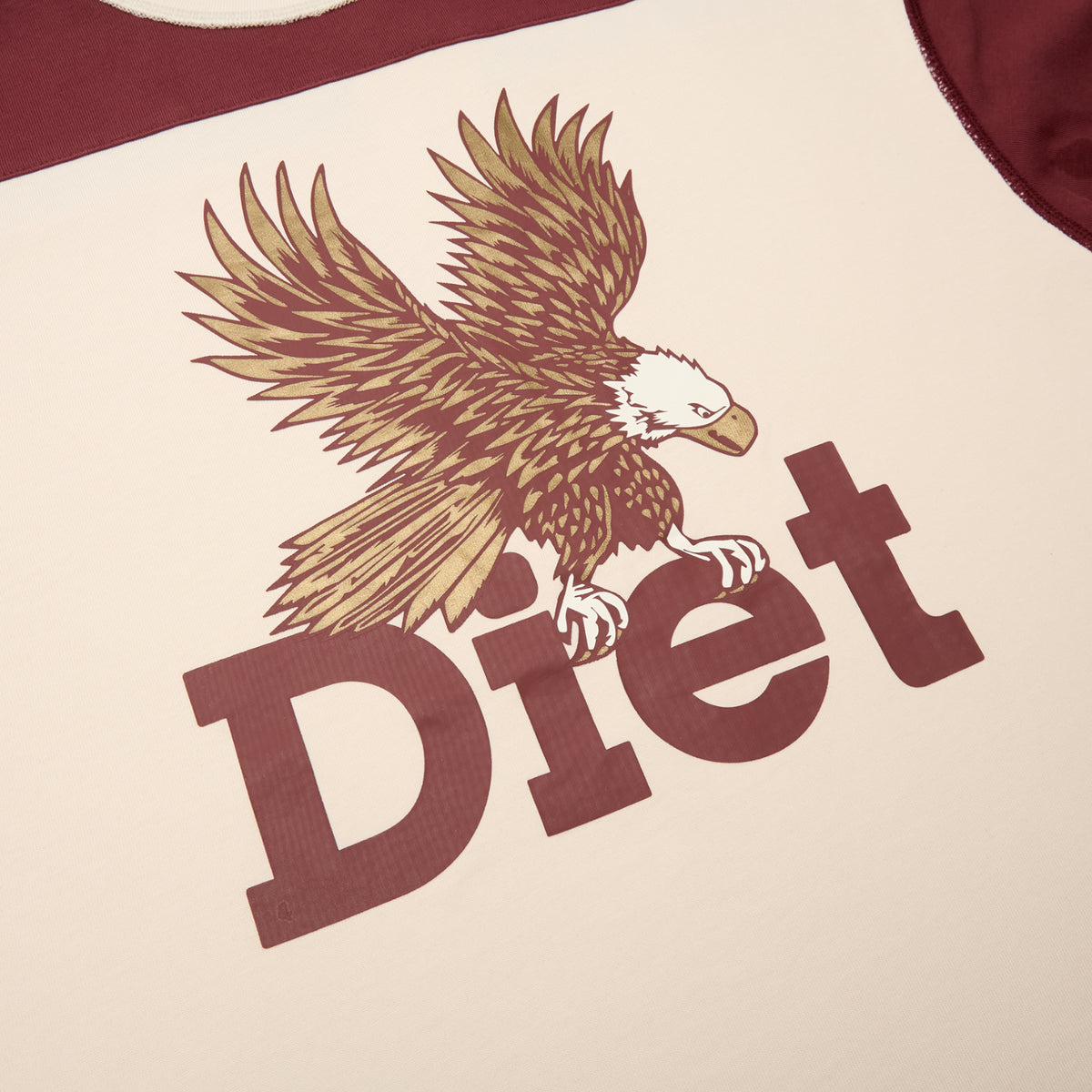 Diet Starts Monday Eagle Yoke Tee (Maroon/Antique White)