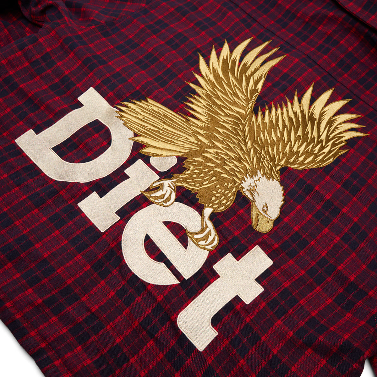 Diet Starts Monday Eagle Hooded Flannel (Red/Navy)