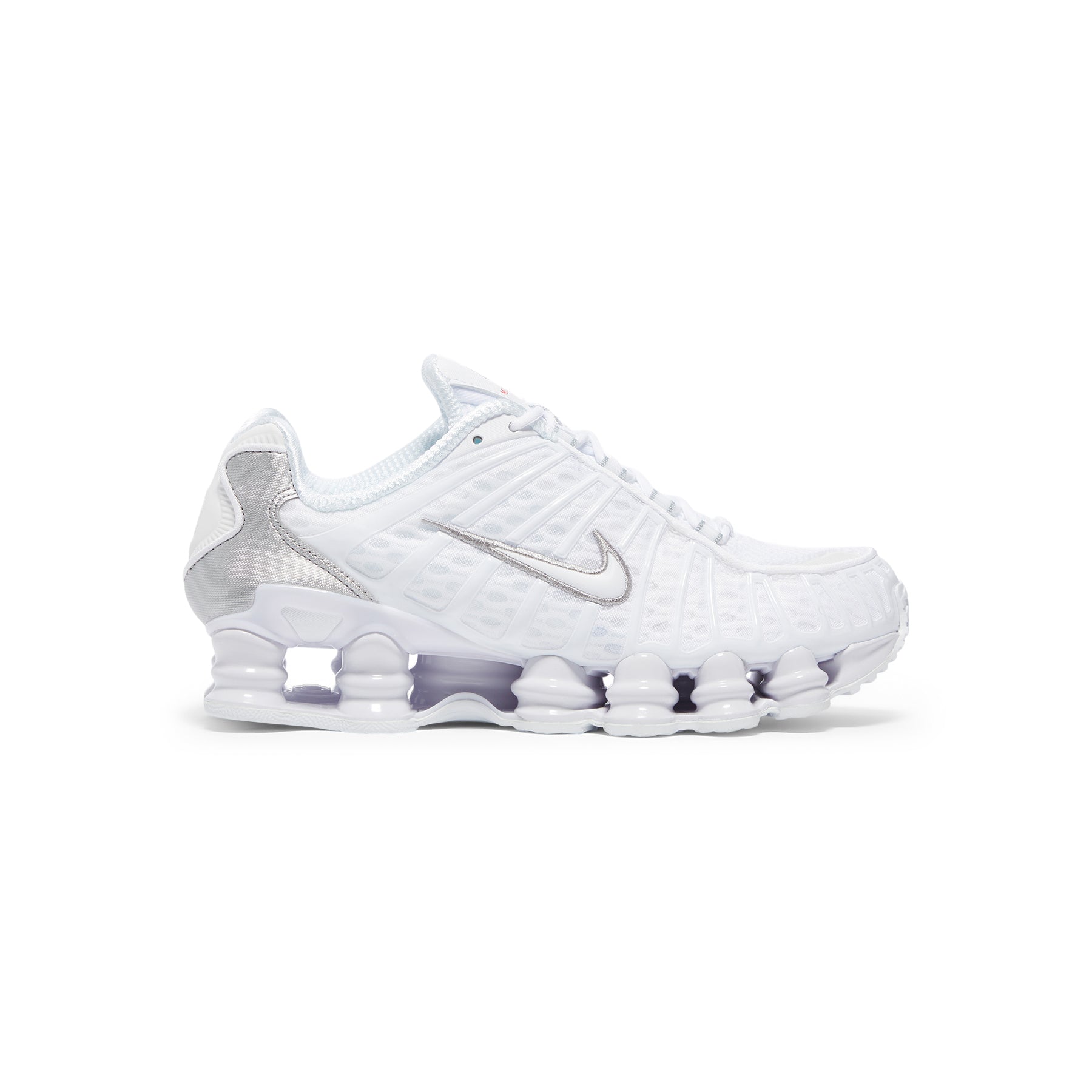 Nike Womens Shox TL (White/Metallic Silver/Max Orange)