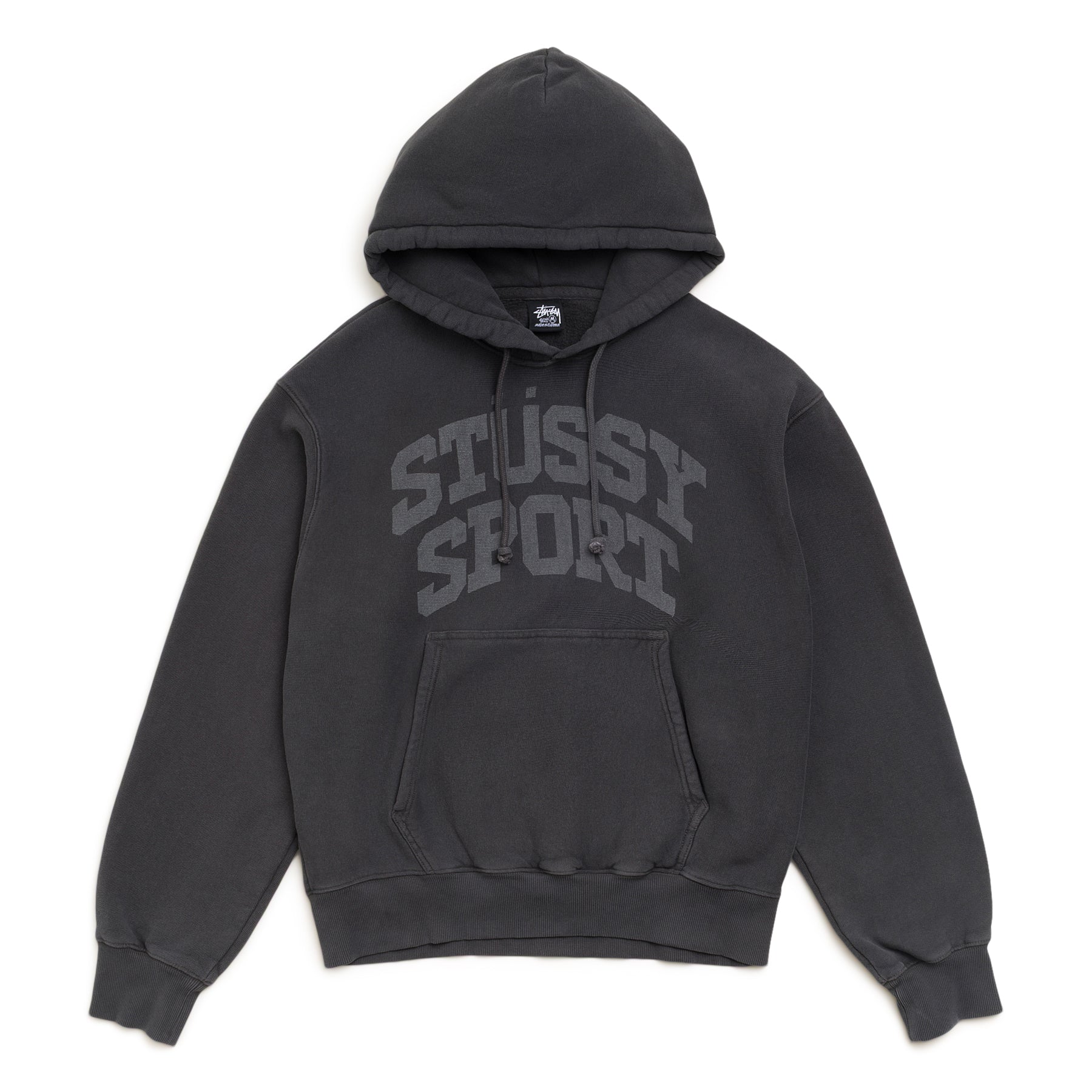 Stussy Block Sport Garment Dyed Hoodie (Faded Black) – CNCPTS