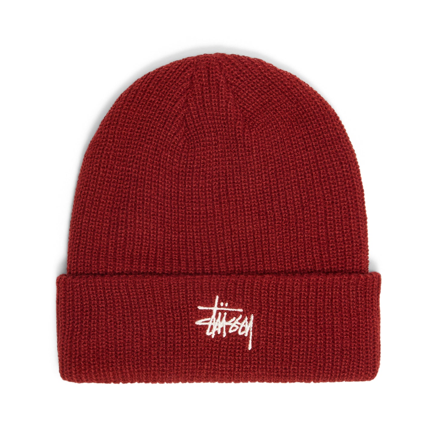 Stussy Basic Cuff Beanie (Dark Red)