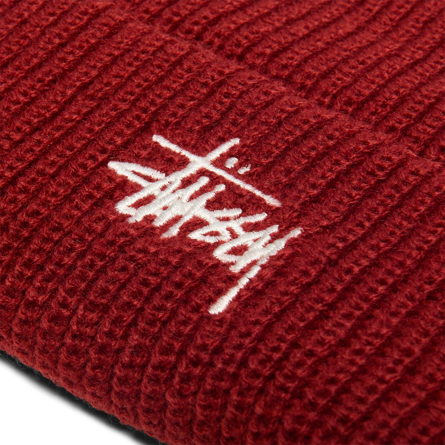 Stussy Basic Cuff Beanie (Dark Red)