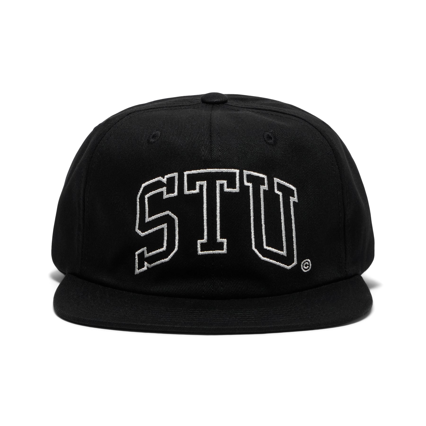 Stussy Stu Arch Strapback Cap (Shadow Black)