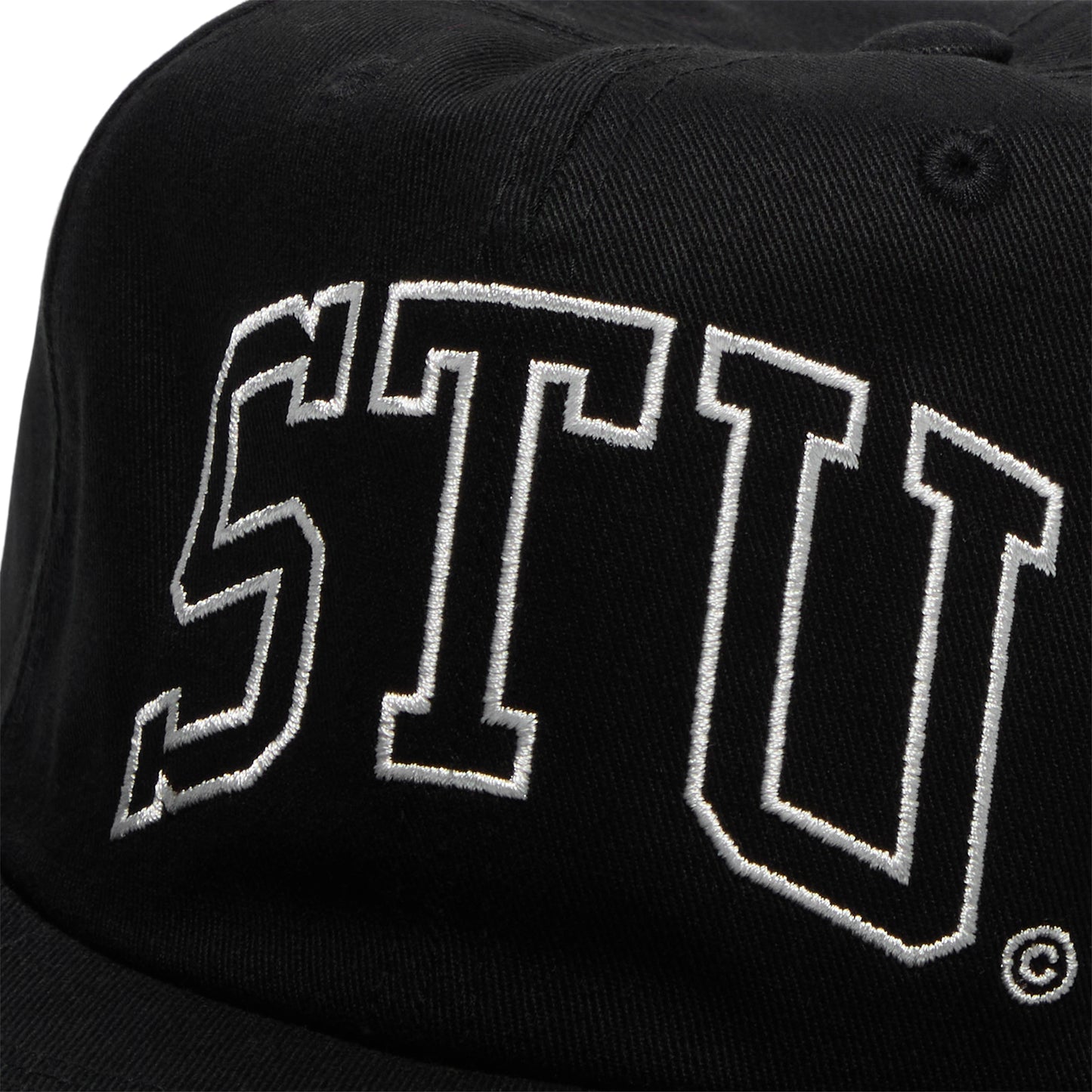 Stussy Stu Arch Strapback Cap (Shadow Black)