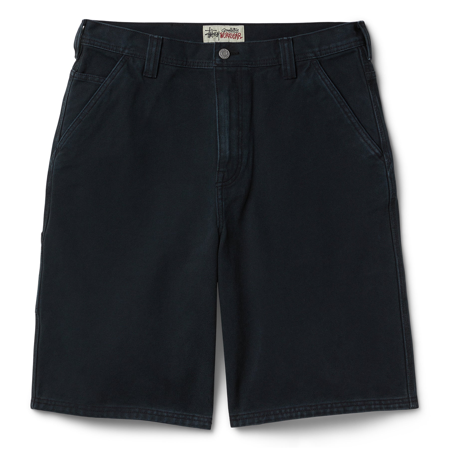 Stussy Work Short Washed Canvas Shorts (Black)