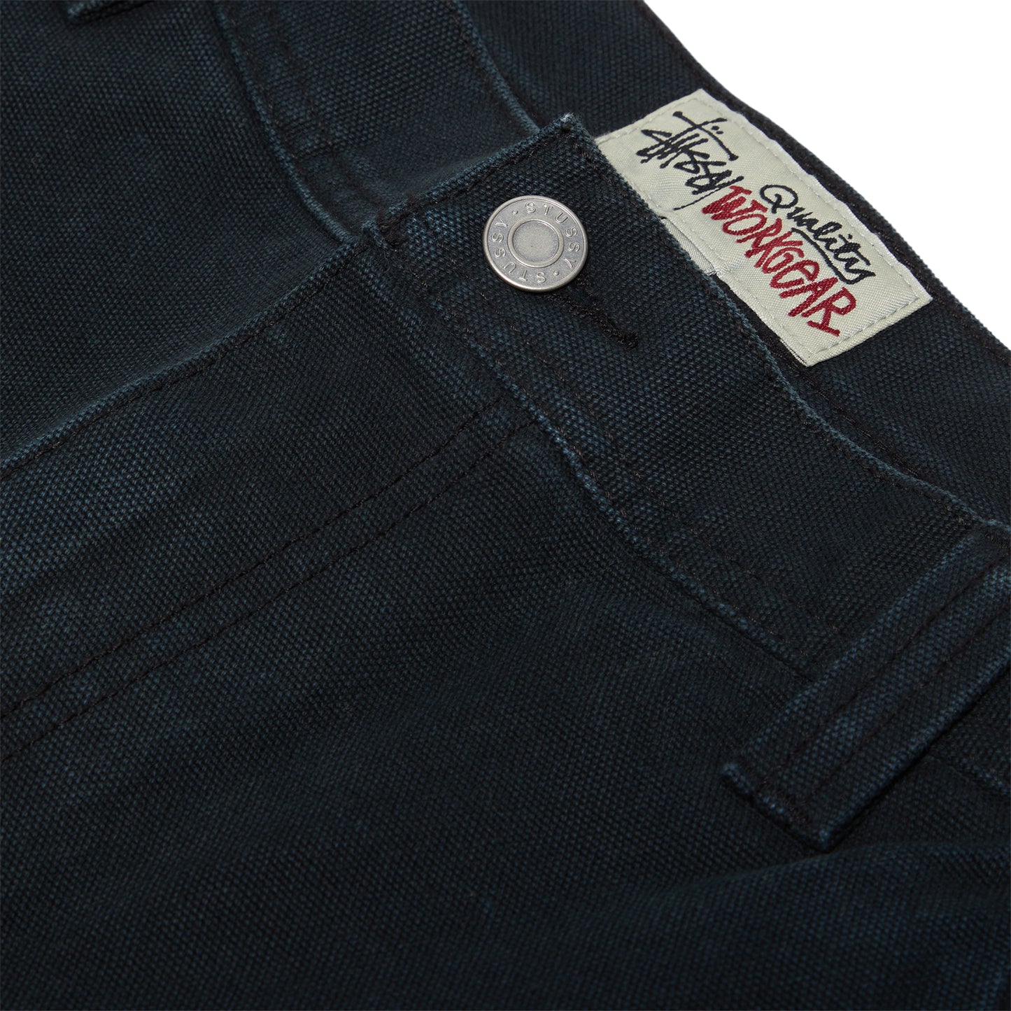 Stussy Work Short Washed Canvas Shorts (Black)