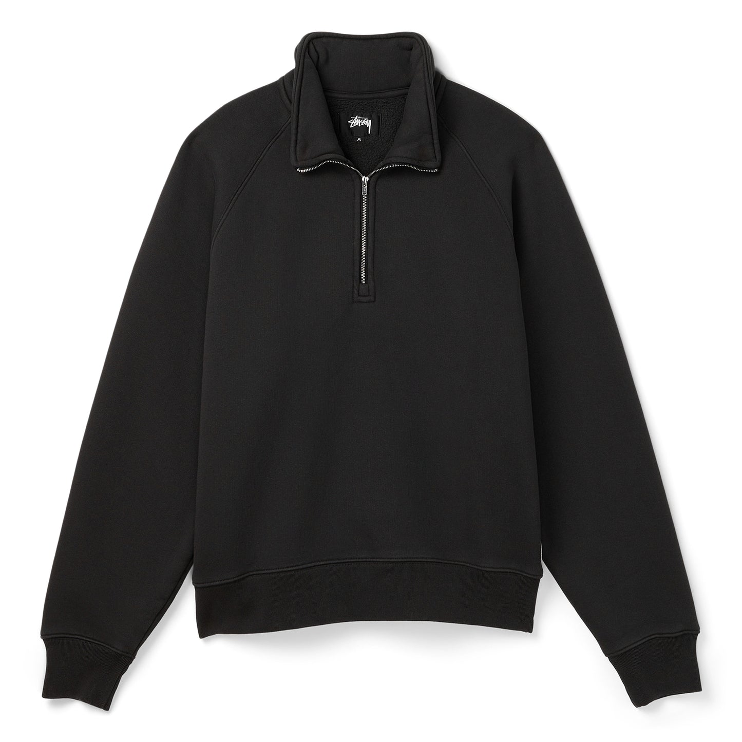 Stussy Fleece Relaxed Half Zip (Washed Black)