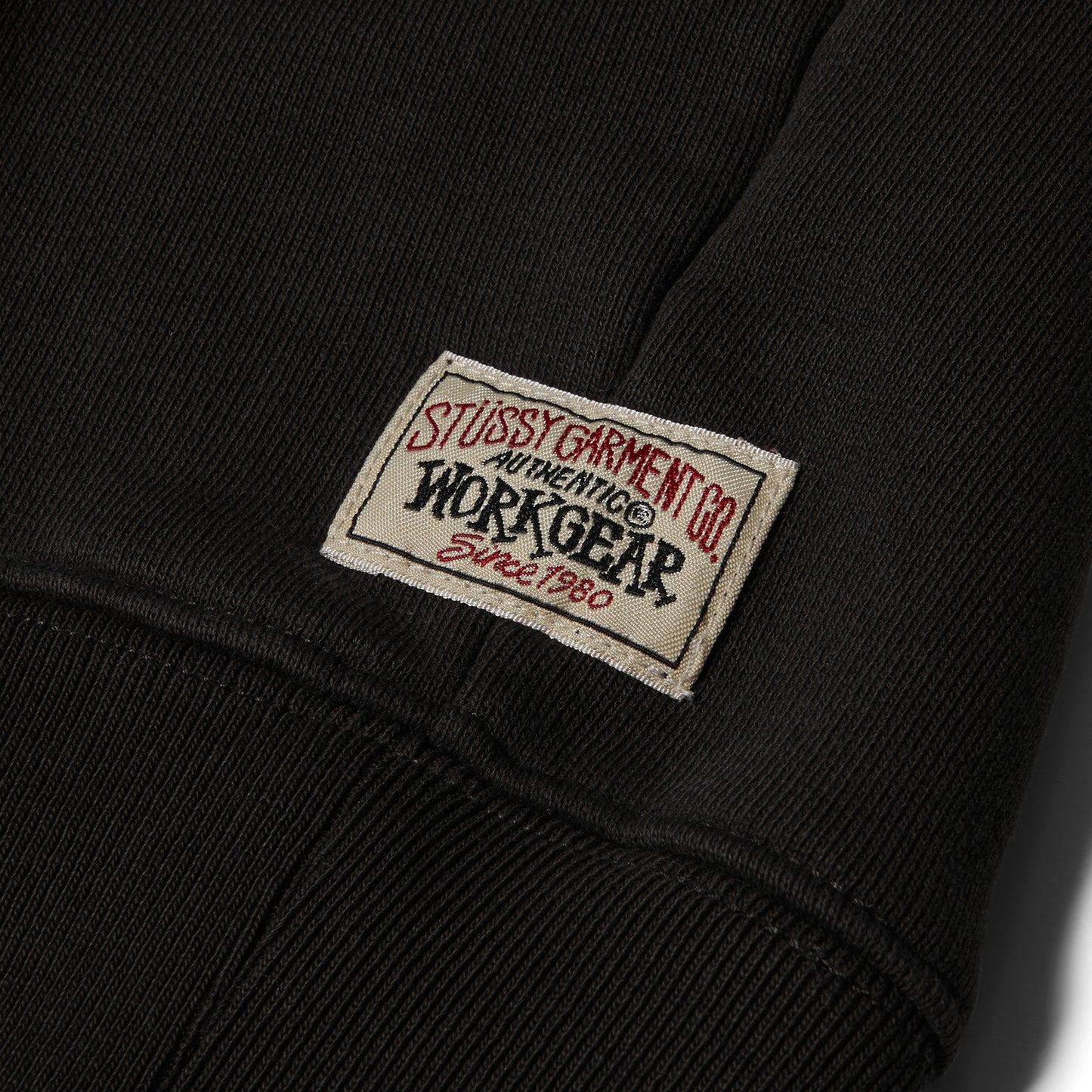 Stussy Fleece Relaxed Half Zip (Washed Black)