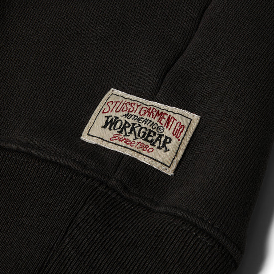 Stussy Fleece Relaxed Half Zip (Washed Black)