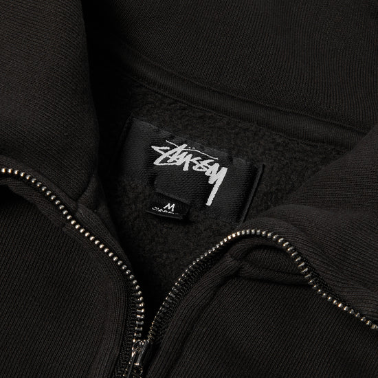 Stussy Fleece Relaxed Half Zip (Washed Black)