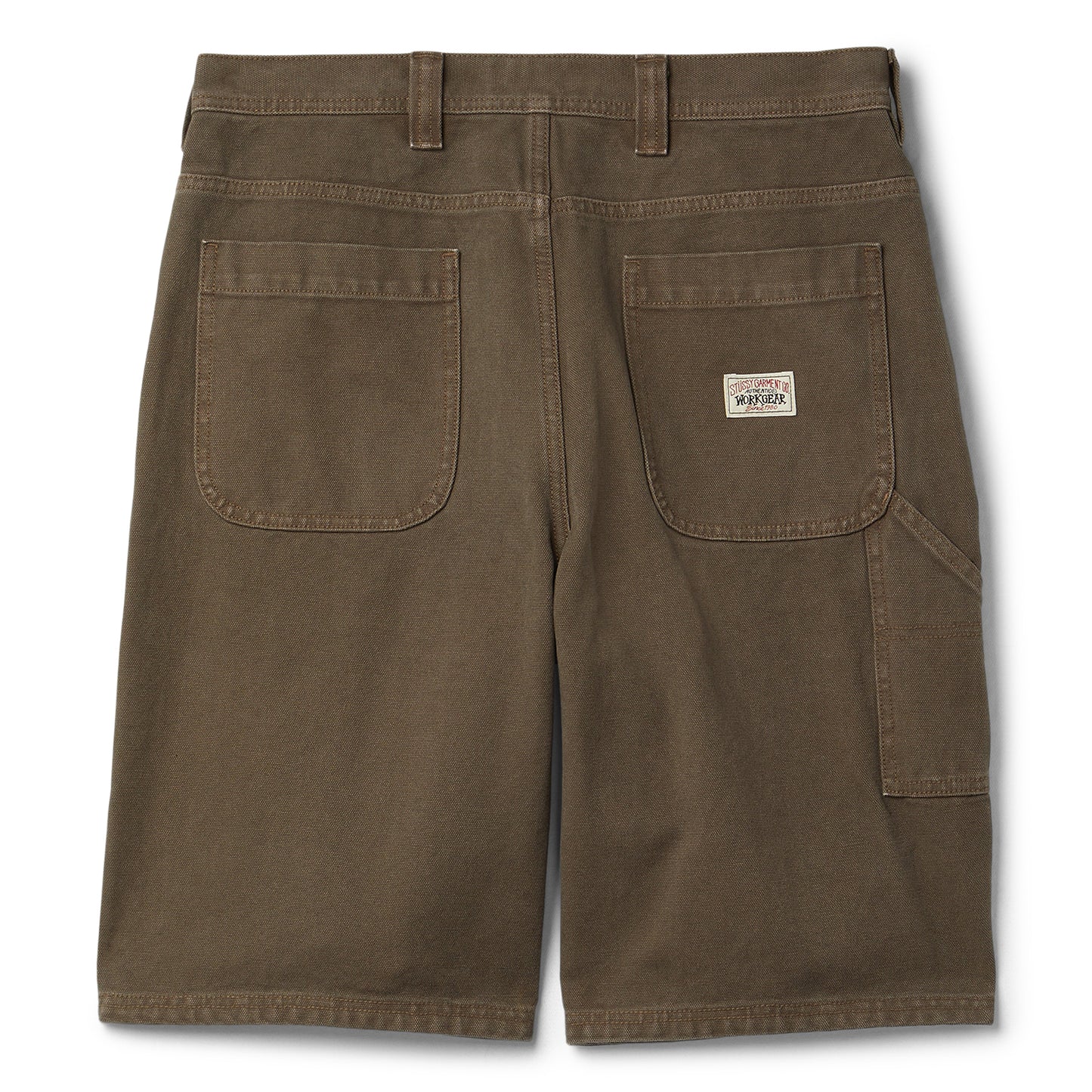 Stussy Work Short Washed Canvas Shorts (Brown)